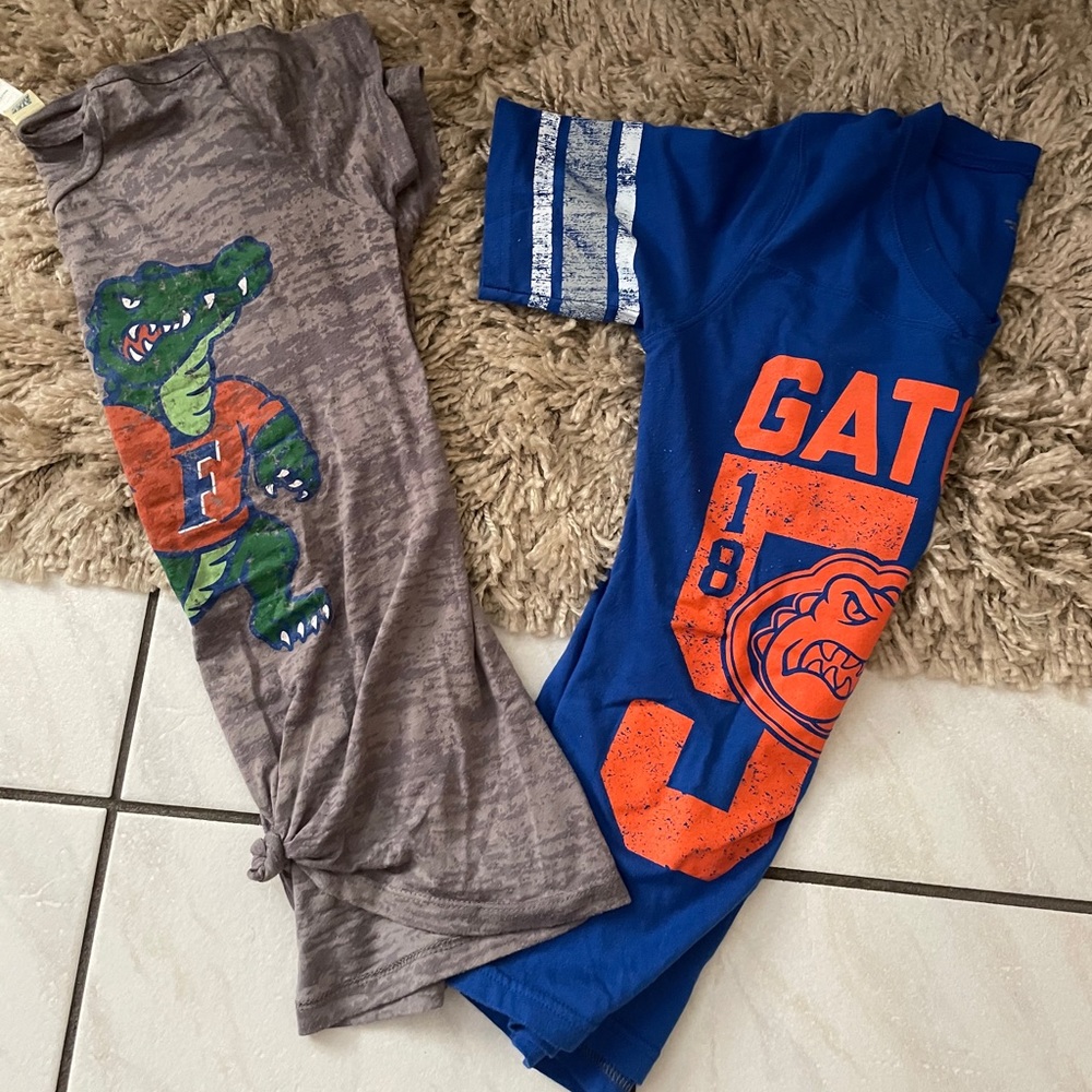 (2) Florida Gator UF Sport Tee & Miami Dolphin Tee